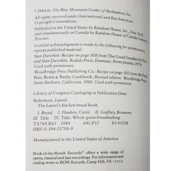 The Laurel's Kitchen Bread Book, Vintage Edition - Picture 8 of 16
